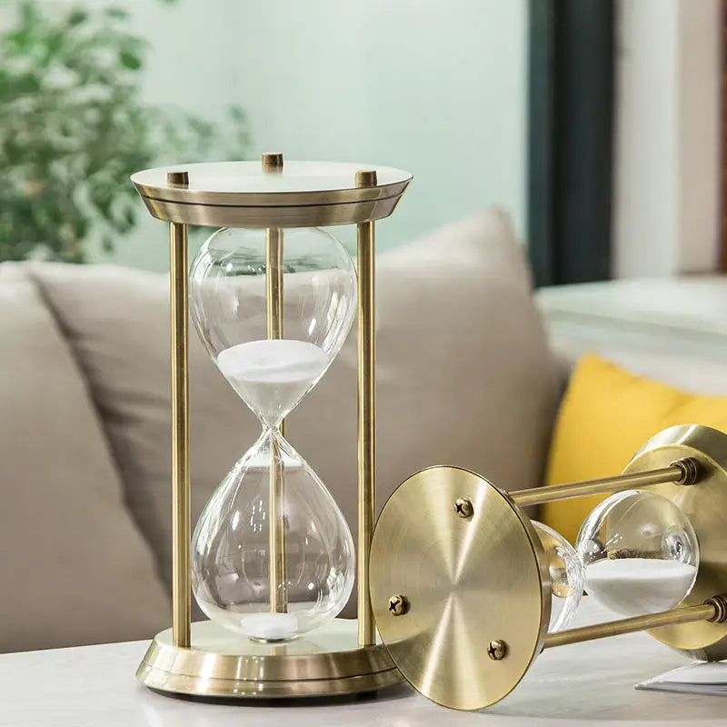 European Retro Metal Hourglass Timer