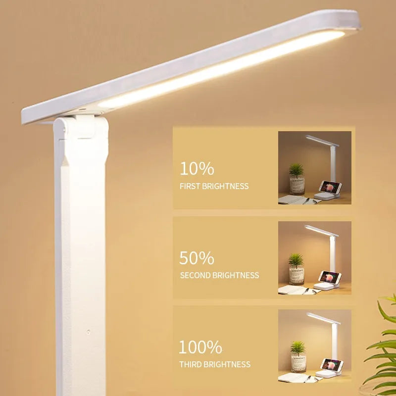 Folding table lamp eye protection