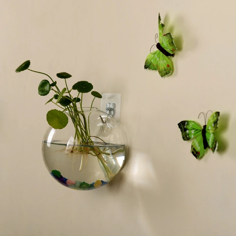 Wall Hanging Hydroponic Glass Vase